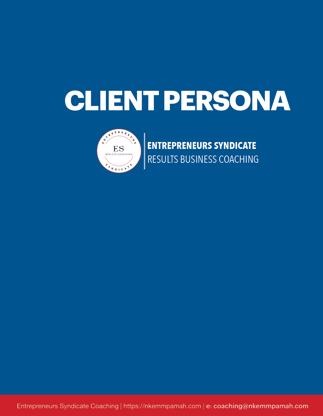 Ideal client persona, customer profile, customer persona