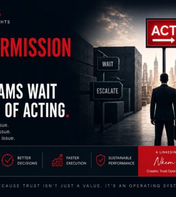 permission trap, organizational trust, trust operating system, trust infrastructure, decision making, team execution